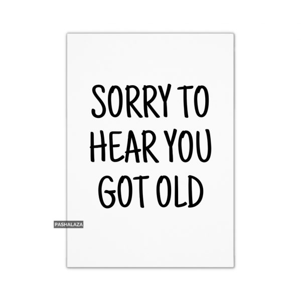 You Got Old