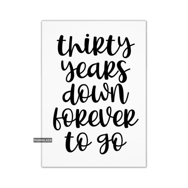 Thirty Years