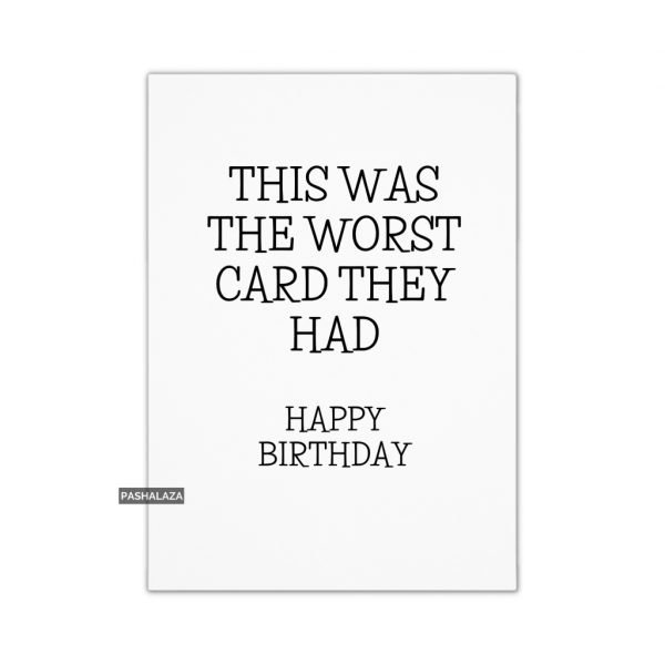 Worst Card