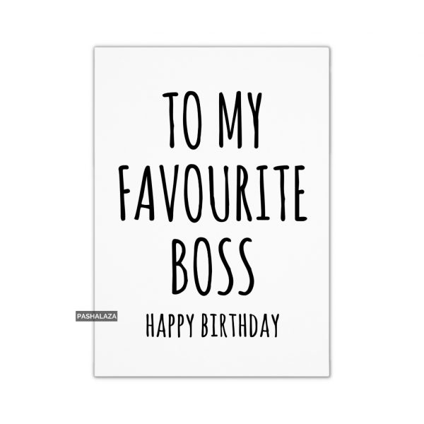 Favourite Boss
