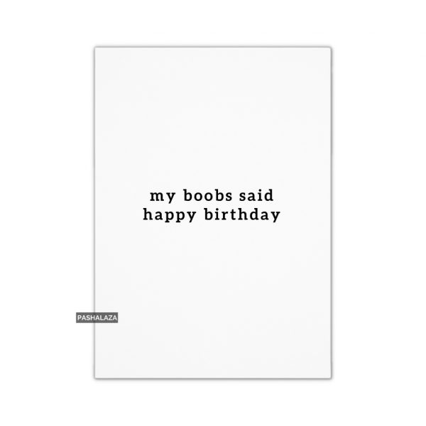 My Boobs Said