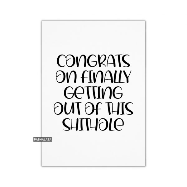 Congrats Shithole