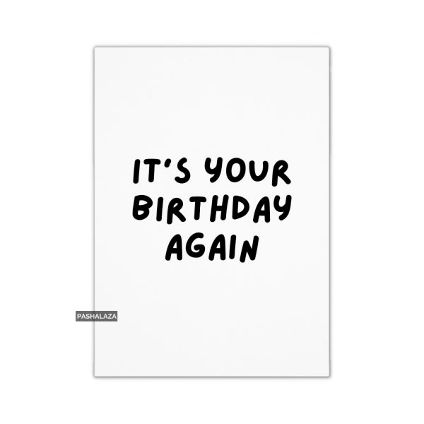 Birthday Again