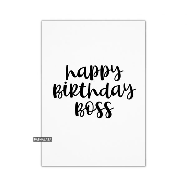Birthday Boss