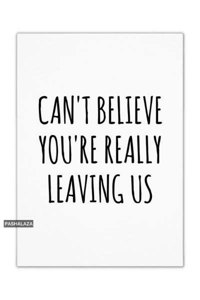 Really Leaving