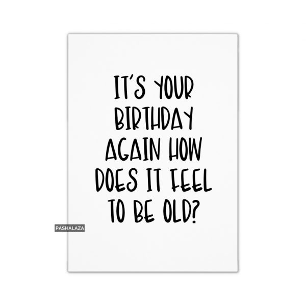 To Be Old
