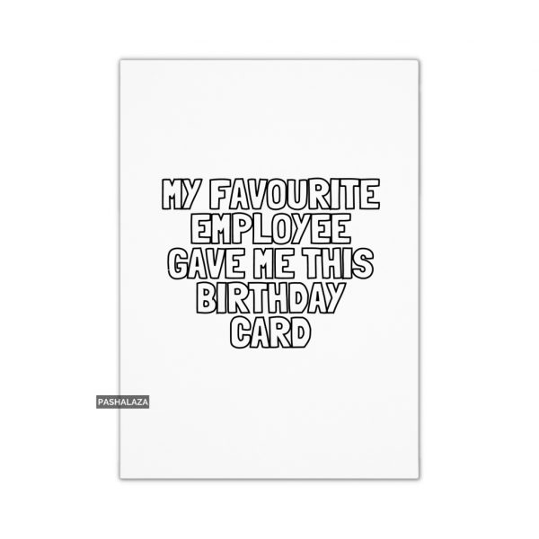 Favourite Employee