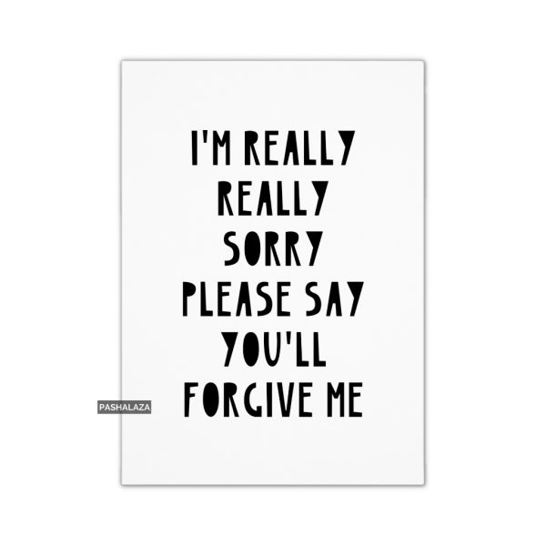 Really Sorry
