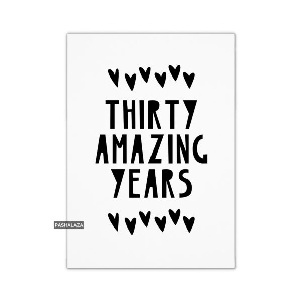 30 Amazing Years