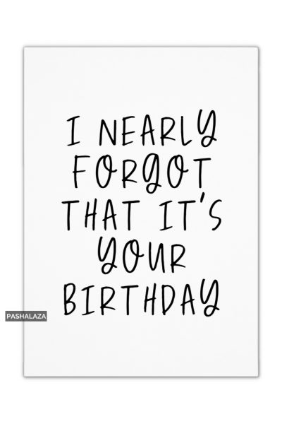 Nearly Forgot