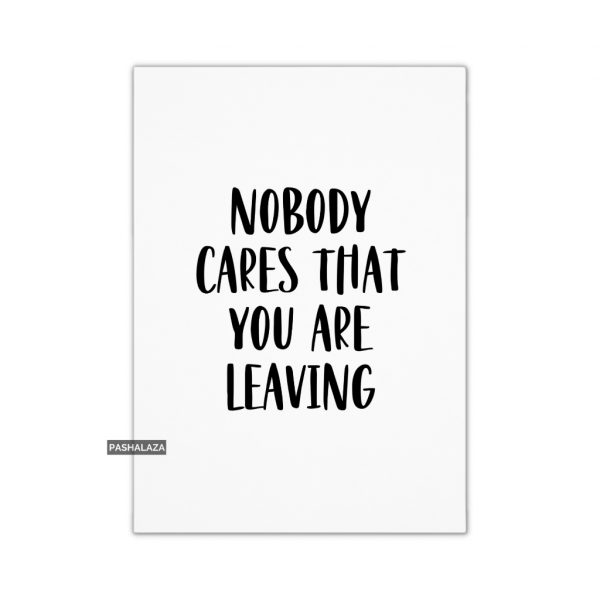 Nobody Cares