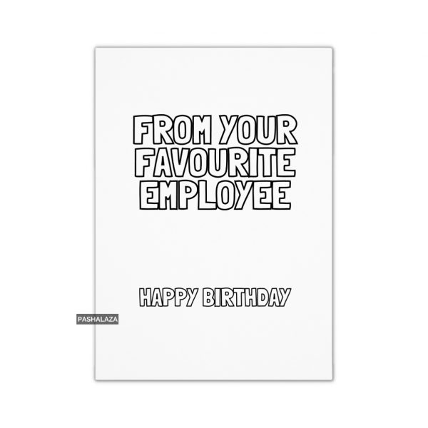 FY Favourite Employee