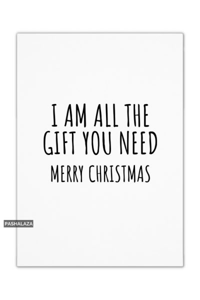 Funny Cheeky Christmas Card with Banter for Friends and Family