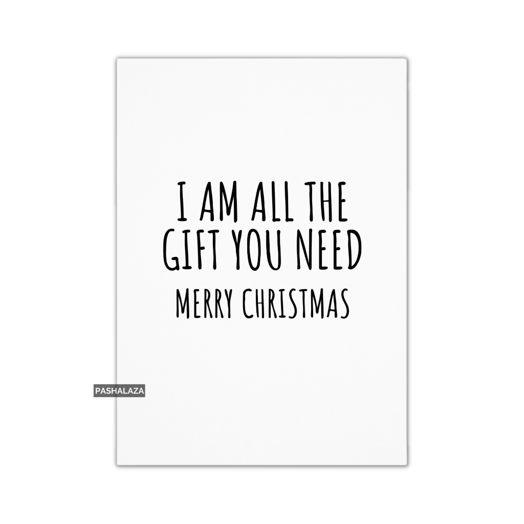 Funny Cheeky Christmas Card with Banter for Friends and Family