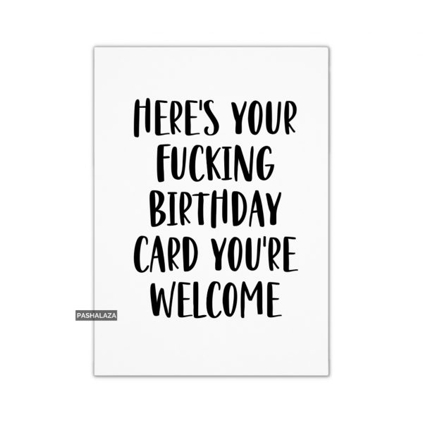 You're Welcome